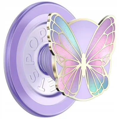 Obrázek produktu pro PopSockets Enamel Butterfly Prism MagSafe Držák na telefon stojánek fialový