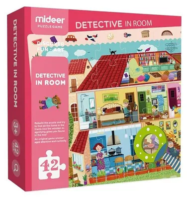 Immagine prodotto di Plan Toys Puzzle detective - Casa con lente d'ingrandimento - 42 pz