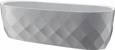 Immagine prodotto di Vaso di plastica grigio Verdenia 47 cm x 14,5 x 15 cm
