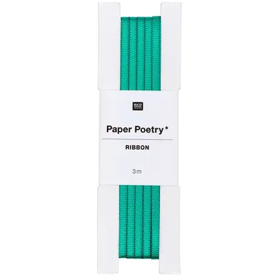 Image de Paper Poetry | Ruban de satin 3 mm, 3 m, vert