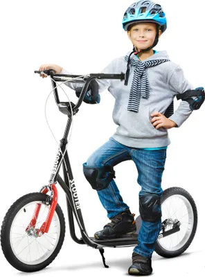 Produktbild von Kinderscooter mit Bremse höhenverstellbar Leichtbau Schwarz
