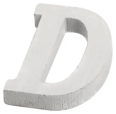 Produktbild von Kleine weiße Holzbuchstabe D (5 cm) für personalisierte Dekoration -