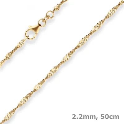 2-2mm-Singapurkette-aus-585-Gelbgold-50cm