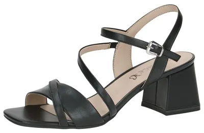 Produktbild von CAPRICE Damen Sandalen mit Absatz aus Leder Festlich, Schwarz (Black Nappa), 37