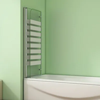 Produktbild von BxH:120x140cm Badewannenaufsatz Badewannenfaltwand 6mm ESG Glas Duschwand L