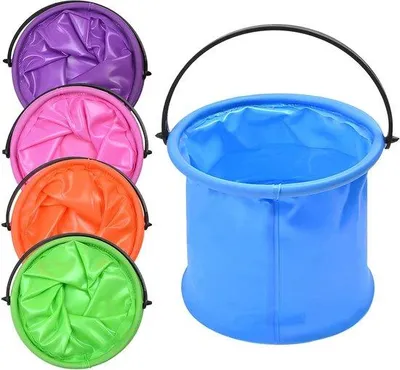 Image de seau de plage pliable multifonctionnel de 2 litres en 5 couleurs - portable et compact
