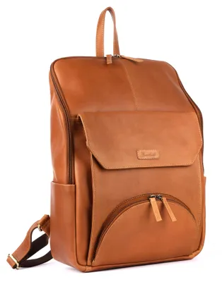 Produktbild von Benthill Rucksack Echt Leder - Kurierrucksack Fahrradrucksack Trekkingrucksack - Damen Herren Rucksack - Lederrucksack