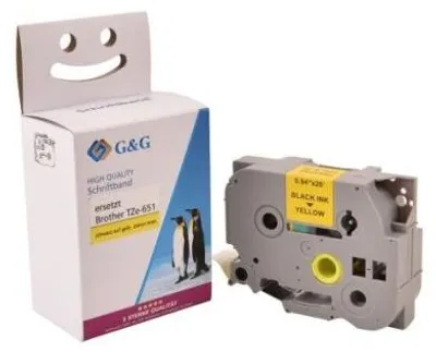 Obrázok produktu pre Štítky G&G kompatibilné s páskami Brother TZe-651