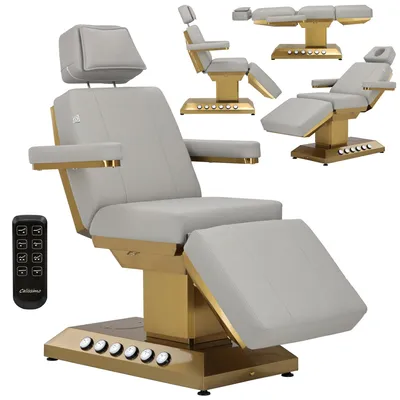 Image de Fauteuil cosmétique électrique pour salon de beauté pédicure réglageau pied + télécommande 3 vérins Bologna