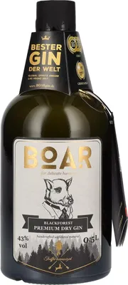 Image de Boar Black Forest Premium Dry Gin harmonisé à la truffe de la Forêt-Noire | 43 % vol | 0,5 l