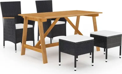 Produktbild von 5-tlg. Garten-Essgruppe Schwarz