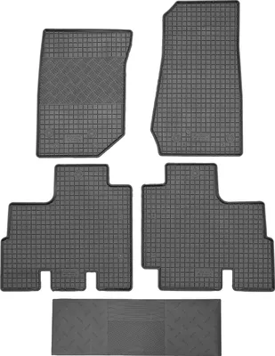 Productafbeelding van Set rubberen vloermatten voor Jeep Wrangler, vanaf 2007, met beschermende eigenschappen