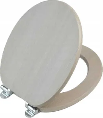 Zdjęcie produktu dla Deska sedesowa do WC wolnoopadająca 37x5,5x49,5cm Dąb bielony Nergis
