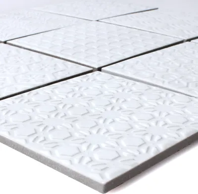 Produktbild von Mosaikfliesen Keramik Istria Weiss