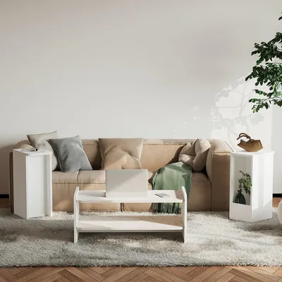Produktbild von Skye Decor, Hochwertiges Nesting-Tischset (3 Teile) - Saphir-Eiche, 100% Melamin