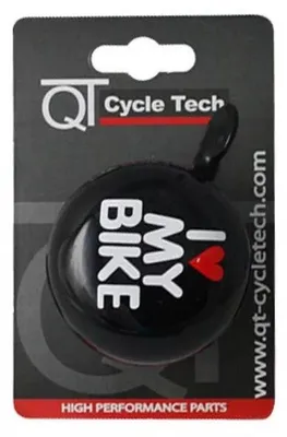 Produktbild von Glocke CT DING-DONG 60 mm schwarz " I Love my Bike"