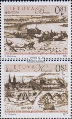 Produktbild von Briefmarken Litauen 2017 Mi 1250-1251 (kompl.Ausg.) postfrisch Burgen und Schlösser