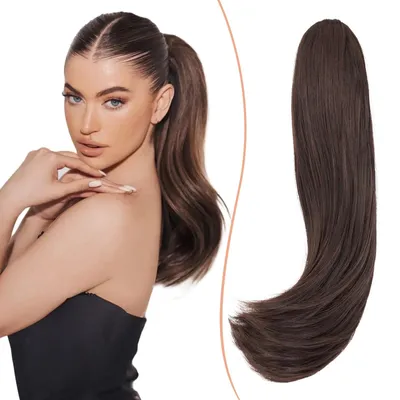 Productafbeelding van Wavy haarstukje met clip - Synthetische haarverlenging 30 cm