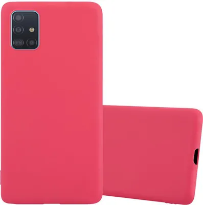 Obrázok produktu pre Cadorabo puzdro pre Samsung Galaxy A51 5G ochranné puzdro v červenej farbe puzdro na mobilný telefón TPU silikónový kryt