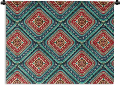 Produktbild von MuchoWow® Wandteppich Wandbehang Azteken - Muster - Totenkopf 150x112.50 cm Tapisserie Dekoration Wandtuch - Wanddecke - Wandteppiche