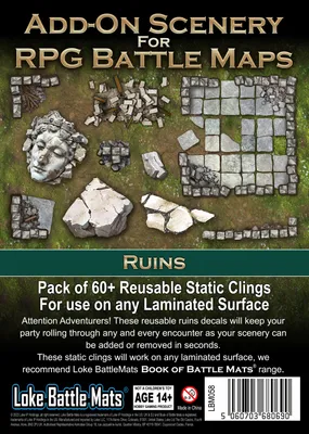 Immagine prodotto di Loke Battlemats Aggiungi scenario per mappe RPG Rovine - Tabletop-Rollenspiel-Accessori