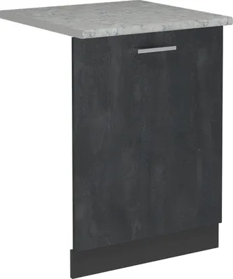 Produktbild von Geschirrspülblende Vicco R-Line Schwarz Beton 60 cm , AP Marmor, Model 55102
