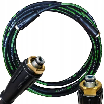 Zdjęcie produktu dla SteelHose Black Pro 15m - Wąż stalowy do myjek ciśnieniowych Karcher HD HDS | M22 x M22 | Do 250 bar | Czarny | 155°C | Wysokociśnieniowy