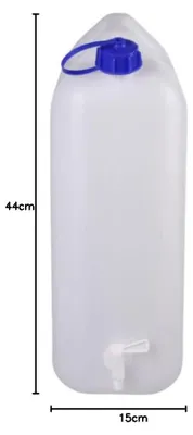 Immagine prodotto di Tanica in plastica HDPE 20 litri con rubinetto - Contenitore per acqua - 20 litri - Naturale