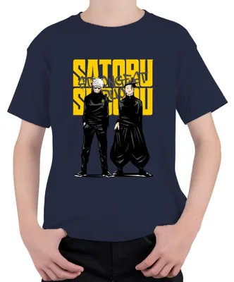 Productafbeelding van Satoru Gojo en Geto, het sterkste duo, Jujutsu Kaisen, anime, Japan, Y2K, uni kinder T-shirt, marineblauw, maat 128