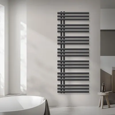 Produktbild von LuxeBath Iron EM Design Badheizkörper - 600 x 1600 mm - Anthrazit - Designheizkörper Paneelheizkörper Heizkörper Handtuchwärmer, ohne Heizstab