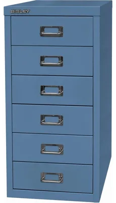 Produktbild von Schubladenschrank MultiDrawer 29er Serie A4 6 Schübe blau