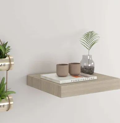 Image de Maison Exclusive - Étagère murale suspendue couleur chêne 23 x 23,5 x 3,8 cm MDF