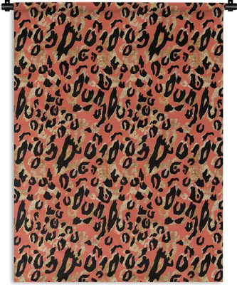 Produktbild von MuchoWow® Wandteppich Wandbehang Pantherdruck - Muster - Gold 120x160 cm Tapisserie Dekoration Wandtuch - Wohnzimmer - Moderne