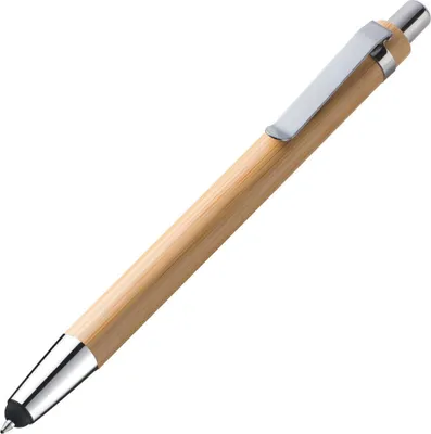 Produktbild von 10x Holz Touchpen-Kugelschreiber aus Bambus