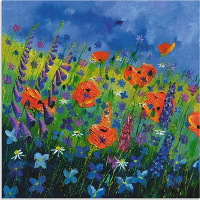 Produktbild von ARTland Wandbild Alu für Innen & Outdoor Mein Garten Größe: 30x30 cm