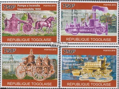 Produktbild von Briefmarken Togo 2010 Mi 3704-3707 (kompl.Ausg.) postfrisch Feuerspritzen