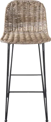 Produktbild von Clayre & Eef Barhocker 40x40x93 cm Braun Rattan