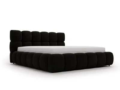 Produktbild von GrainGold Polsterbett Modo 200x200 cm - Bett 200x200, Polsterbett mit Bettkasten und Lattenrost - Schwarz (Royal 31)