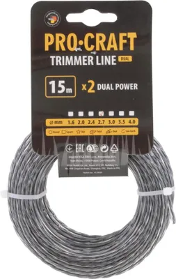 Image de Procraft SP/J-2.7/15 Fil de coupe renforcé 2,7mm Spirale de 15m