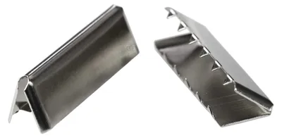 Produktbild von 10 Endstücke für Gürtel Gurte Bänder, 9x20 - 12x40mm Gürtelenden Endkappen