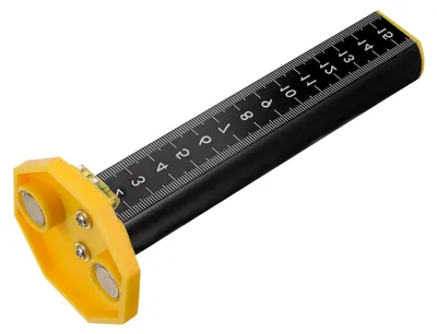 Produktbild von Konturenlehre mit Lasergravur und doppelter Messfunktion für präzise Fliesenverlegung und exakte Konturmessungen bei Renovierungen