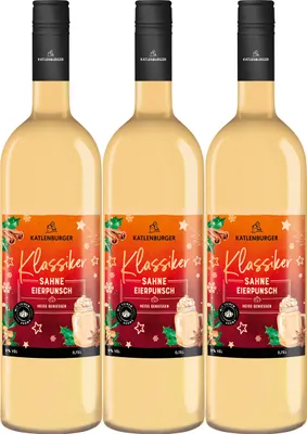 Produktbild von Katlenburger Sahne Eierpunsch Süß Fruchtweinpunsch 750ml 3er Pack