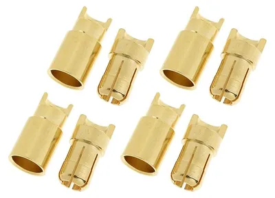 Imagen del producto de Conector GForce GF-1000-007, 6.0 mm, contactos dorados, conector macho y hembra, 4 pares