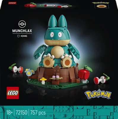 Productafbeelding van LEGO Pokémon Mampfaxo figuur - Modelbouwspeelgoed voor volwassenen - Bouwset gebaseerd op het videospel, met bewegende ledematen en hoofd - DIY decoratie voor de kamer - Verzamelingwaardig cadeau voor gamers - 72150