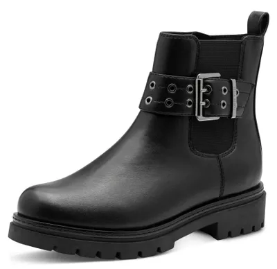 Produktbild von MARCO TOZZI Damen Chelsea Boots Rund mit Schnalle, Schwarz (Black), 39 EU