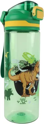 Obrázok produktu pre Fľaša na pitie, 650 ml, s tesnením zabraňujúcim úniku, bez BPA, s jednoduchým otváracím systémom, vhodná do školy a na šport