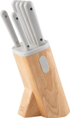 Produktbild von BergHOFF LEO Messerblock mit 7-teiliges Messerset Glints Spirit - Weiß - Handwäsche empfohlen