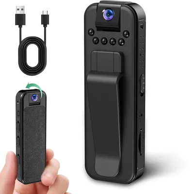 Produktbild von 1080P HD Mini Body Kamera mit Audio- und Videoaufnahme,Kleine Bodycam Körperkamera Überwachungskamera,Tragbarer Videorecorder,Tragbare Mini Kamera