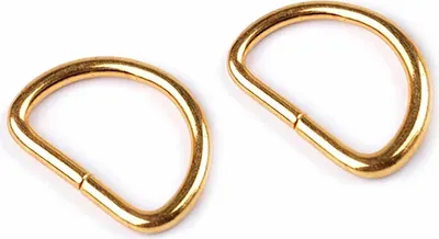 Produktbild von 20 Halbringe D-Ringe Metalllegierung 12mm, freie Farbwahl, Farbe:gold