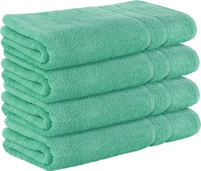 Produktbild von StickandShine 4er SET Premium Frottee Saunatuch 80x200 cm in smaragdgrün in 500g/m² aus 100% Baumwolle